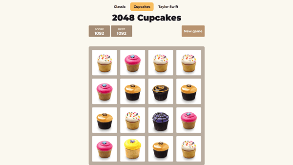 cupcake 2048 online